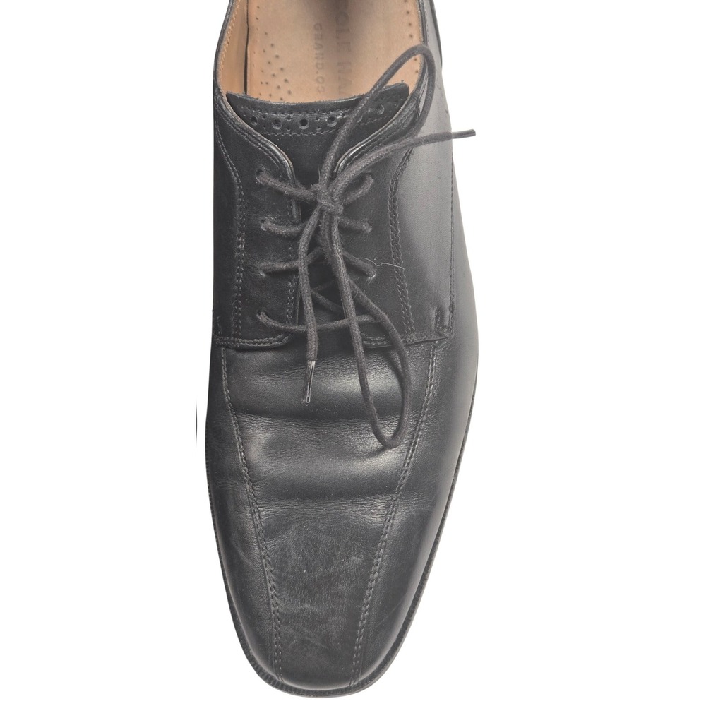 Cole Haan Grand OS Oxford Men 11 Black Good Leather Dress Shoes Square Toe - Picture 5 of 13